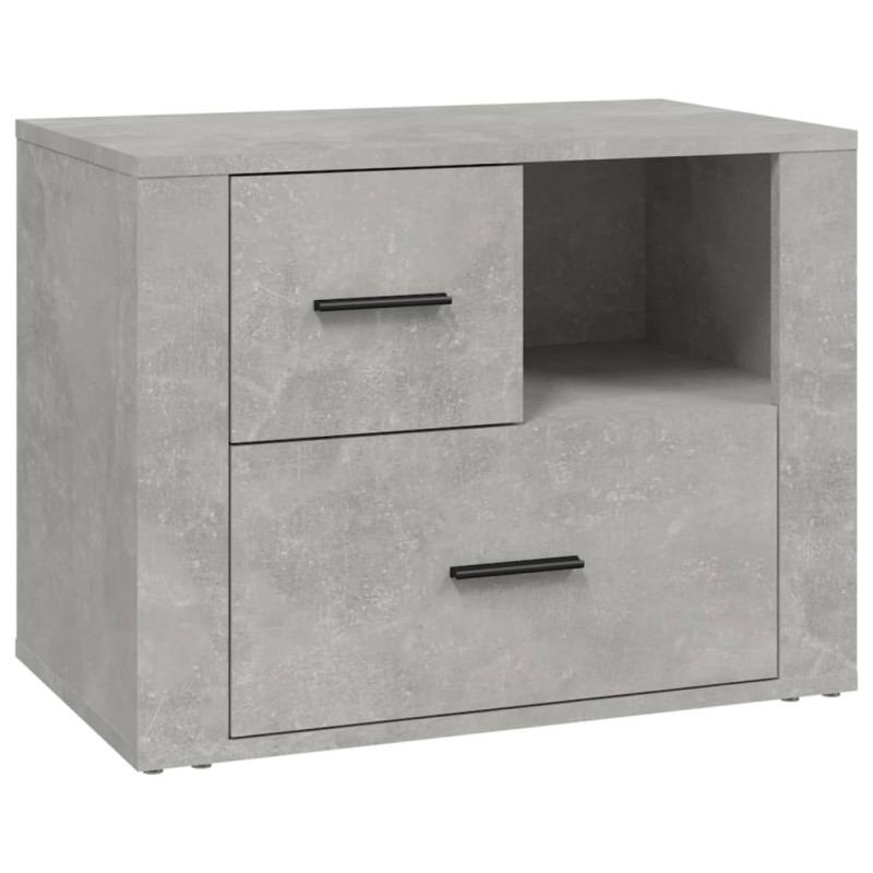 vidaXL Κομοδίνο Γκρι Σκυρ. 60x36x45 εκ. από Επεξεργασμένο Ξύλο