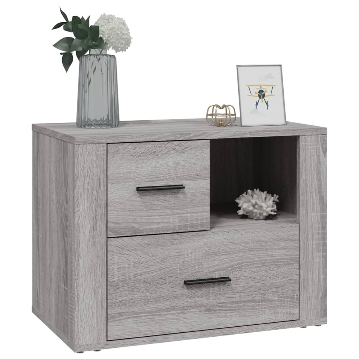 vidaXL Κομοδίνο Γκρι Sonoma 60x36x45 εκ. από Επεξεργασμένο Ξύλο