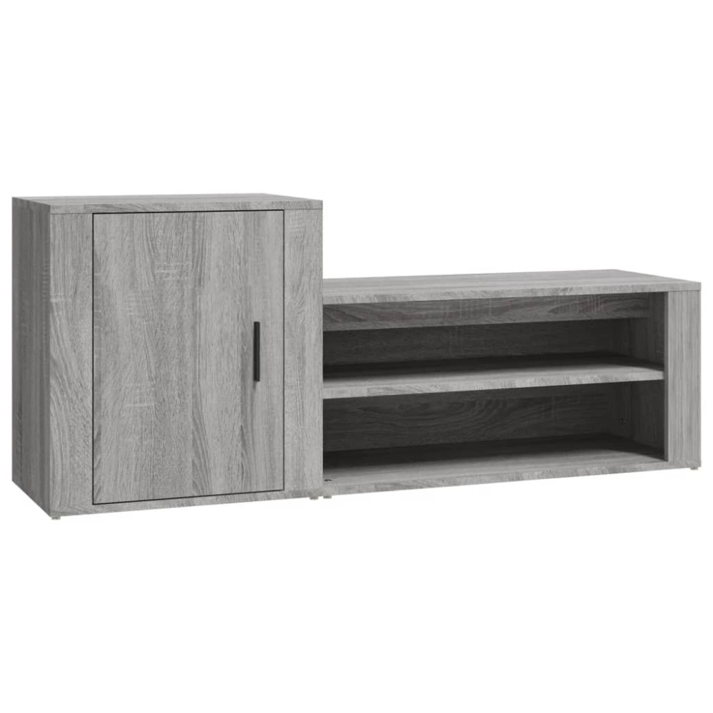 vidaXL Παπουτσοθήκη Γκρι Sonoma 130x35x54 εκ. από Επεξεργασμένο Ξύλο