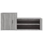vidaXL Παπουτσοθήκη Γκρι Sonoma 130x35x54 εκ. από Επεξεργασμένο Ξύλο