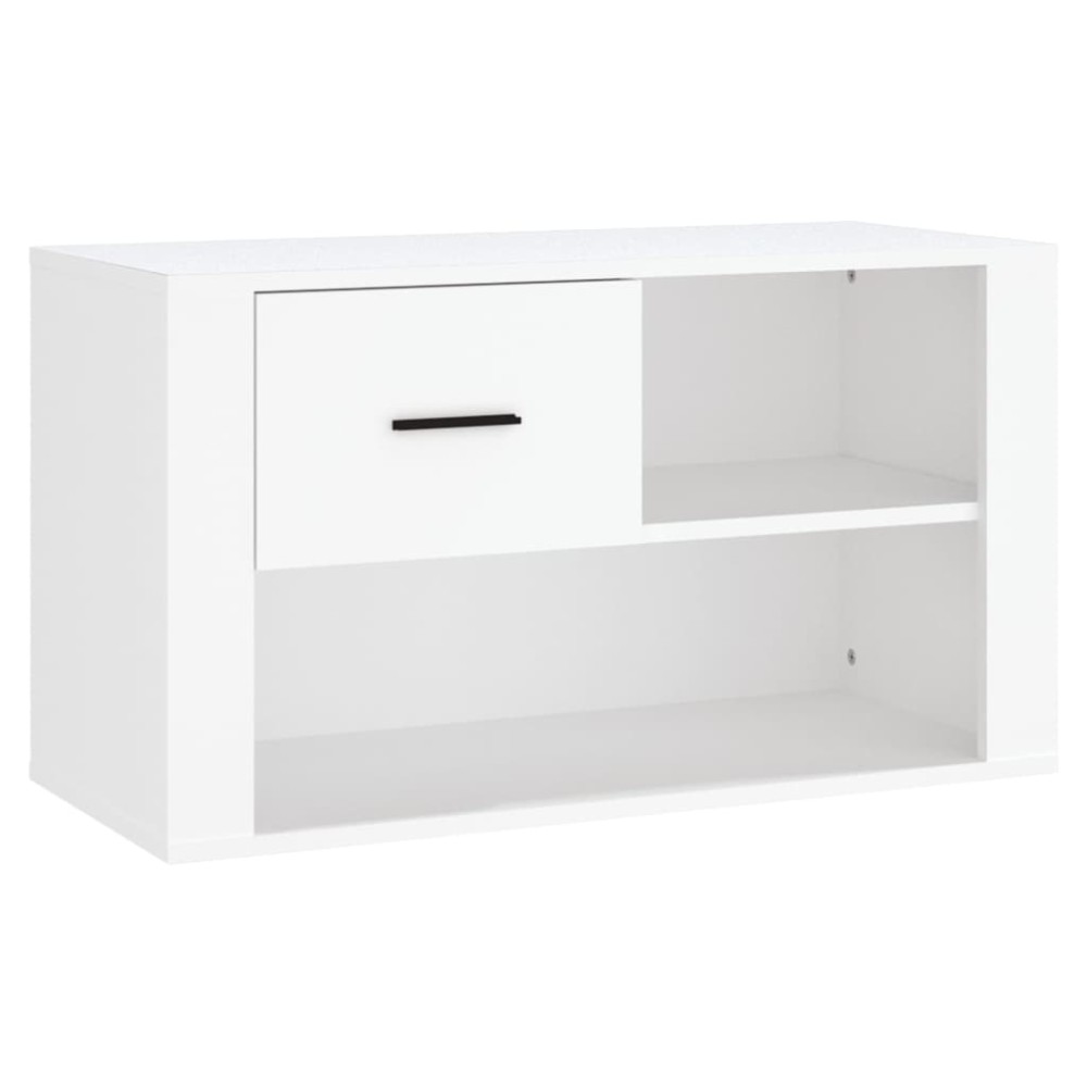 vidaXL Παπουτσοθήκη Λευκή 80 x 35 x 45 εκ. από Επεξεργασμένο Ξύλο