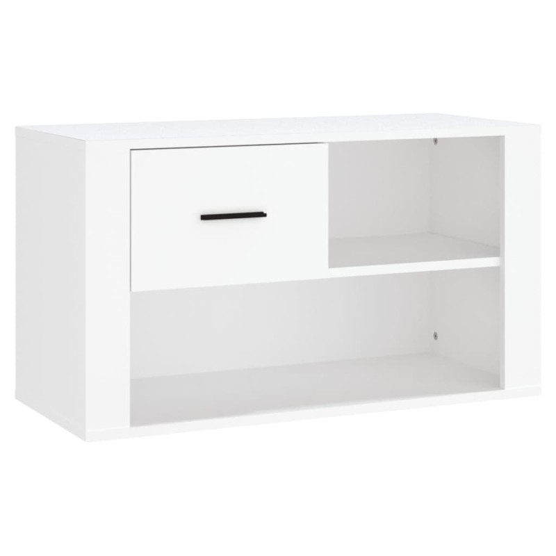 vidaXL Παπουτσοθήκη Λευκή 80 x 35 x 45 εκ. από Επεξεργασμένο Ξύλο