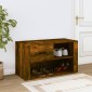 vidaXL Παπουτσοθήκη Καπνιστή Δρυς 80x35x45 εκ. από Επεξεργασμένο Ξύλο