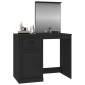 vidaXL Μπουντουάρ με Καθρέφτη Μαύρο 90x50x132,5 εκ. Επεξ. Ξύλο