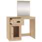 vidaXL Μπουντουάρ με Καθρέφτη Sonoma Δρυς 90x50x132,5 εκ. Επεξ. Ξύλο