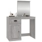 vidaXL Μπουντουάρ με Καθρέφτη Γκρι Sonoma 90x50x132,5 εκ. Επεξ. Ξύλο