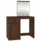 vidaXL Μπουντουάρ με LED Καφέ Δρυς 90x50x132,5 εκ. Επεξ. Ξύλο
