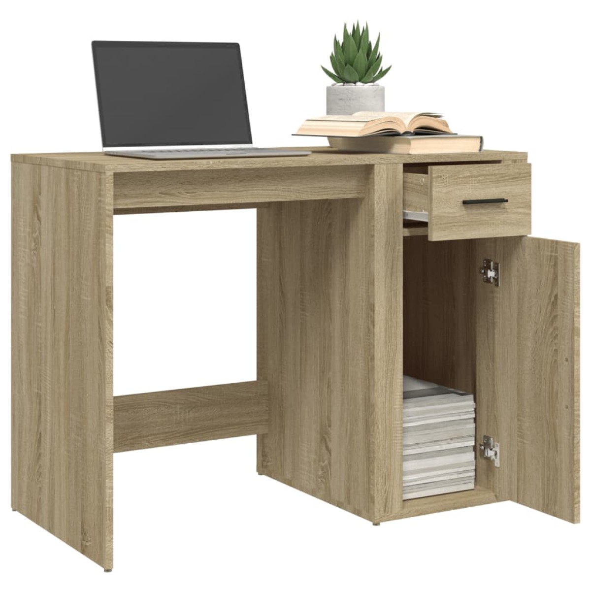 vidaXL Γραφείο Sonoma Δρυς 100x49x75 εκ. από Επεξεργασμένο Ξύλο
