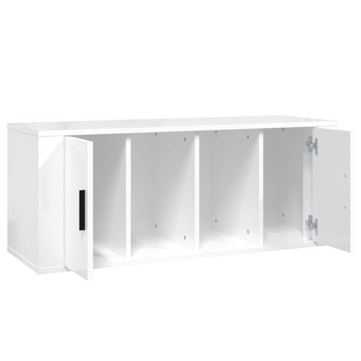 vidaXL Έπιπλο Τηλεόρασης Γυαλ. Λευκό 100x35x40 εκ. Επεξεργασμένο Ξύλο