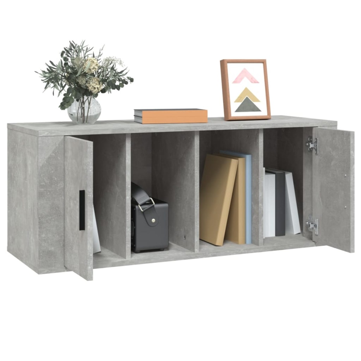 vidaXL Έπιπλο Τηλεόρασης Γκρι Σκυρ. 100x35x40 εκ. Επεξ. Ξύλο