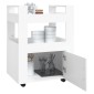 vidaXL Τρόλεϊ Κουζίνας Λευκό 60 x 45 x 80 εκ. από Επεξεργασμένο Ξύλο