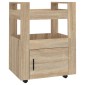 vidaXL Τρόλεϊ Κουζίνας Sonoma δρυς 60x45x80 εκ. από Επεξεργασμένο Ξύλο