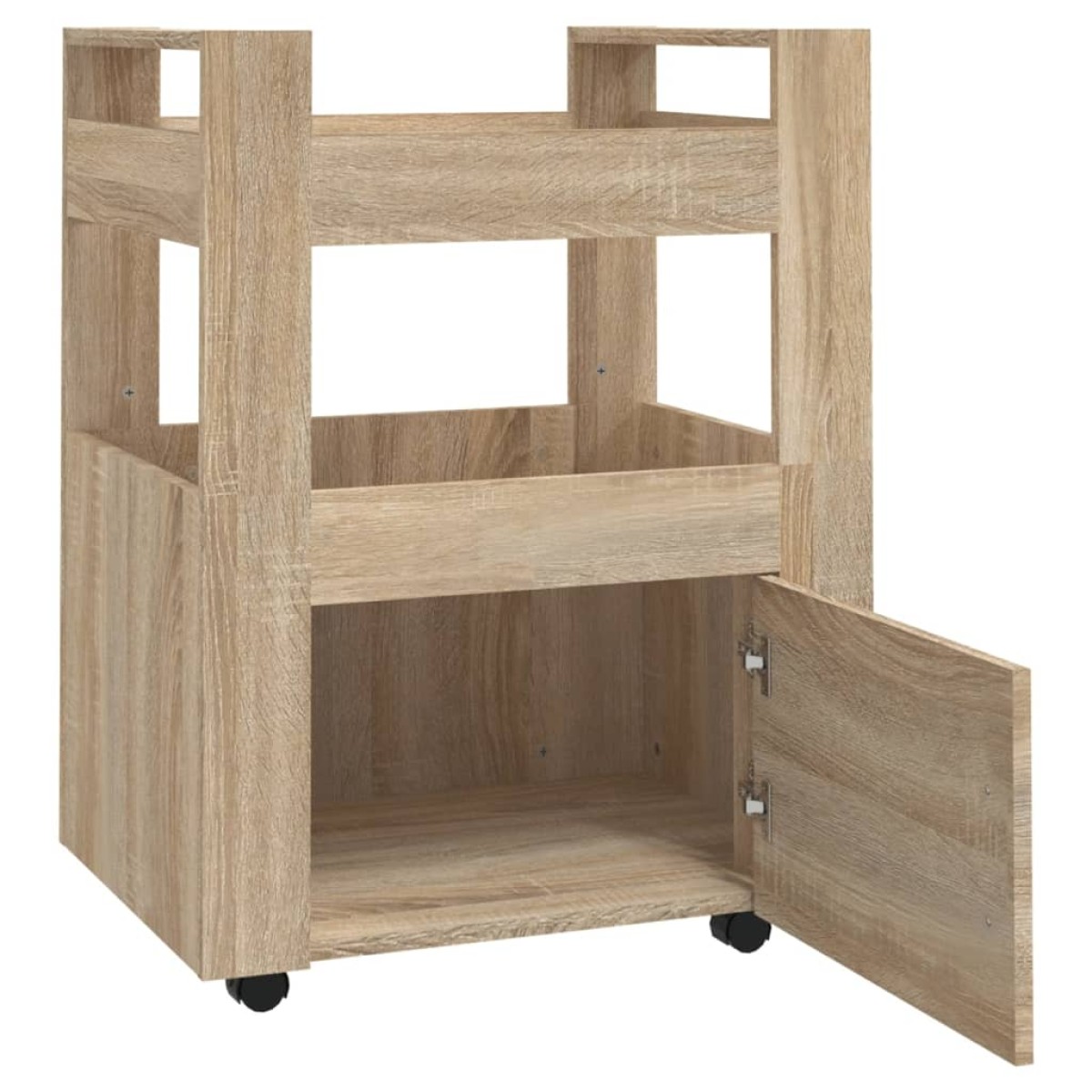 vidaXL Τρόλεϊ Κουζίνας Sonoma δρυς 60x45x80 εκ. από Επεξεργασμένο Ξύλο
