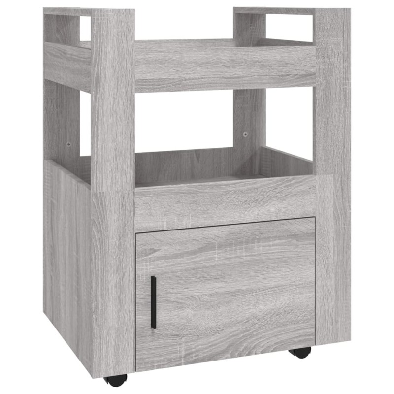 vidaXL Τρόλεϊ Κουζίνας Sonoma Γκρι 60x45x80 εκ. από Επεξεργασμένο Ξύλο