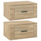 vidaXL Κομοδίνα Επιτοίχια 2 τεμ. Sonoma Δρυς 50x36x25 εκ.