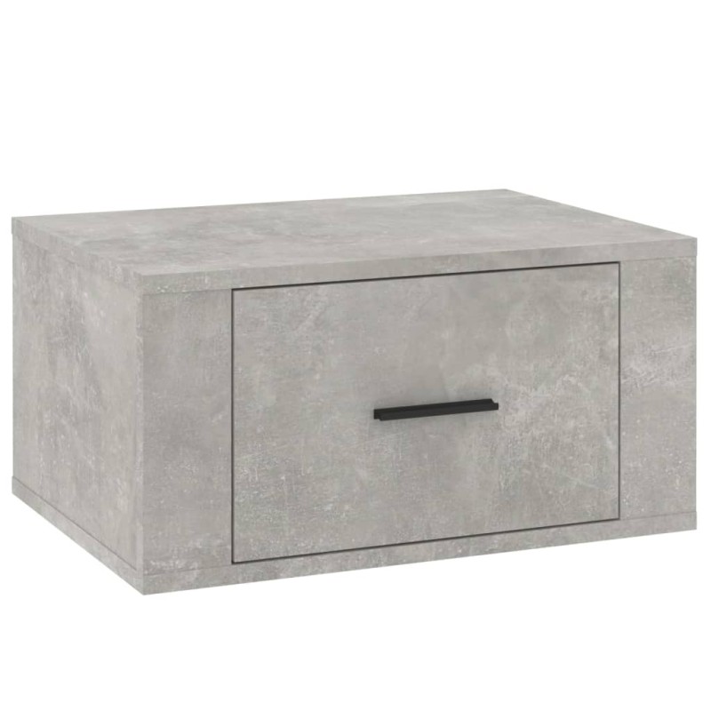 vidaXL Κομοδίνο Επιτοίχιο Γκρι Σκυροδέματος 50x36x25 εκ.