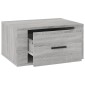 vidaXL Κομοδίνα Επιτοίχια Γκρι Sonoma 50x36x25 εκ.