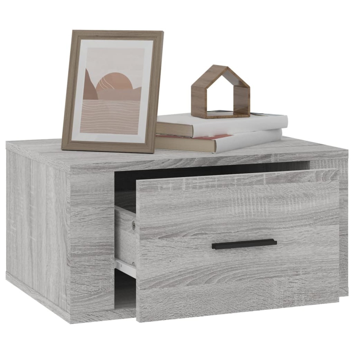 vidaXL Κομοδίνα Επιτοίχια 2 τεμ. Γκρι Sonoma 50x36x25 εκ.