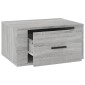 vidaXL Κομοδίνα Επιτοίχια 2 τεμ. Γκρι Sonoma 50x36x25 εκ.