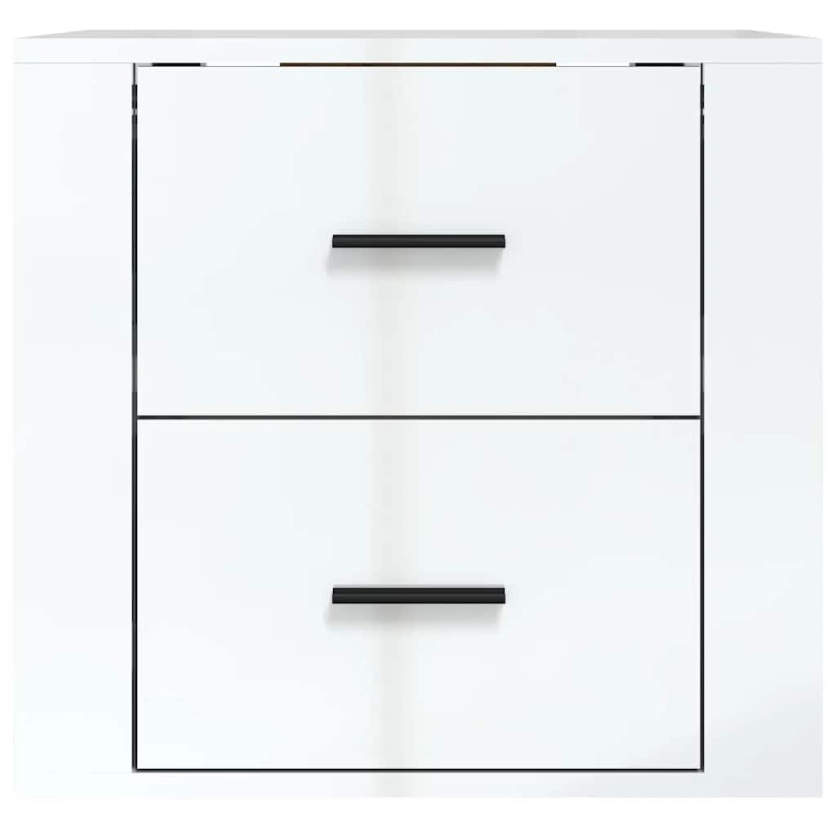vidaXL Κομοδίνο Επιτοίχιο Γυαλιστερό Λευκό 50 x 36 x 47 εκ.