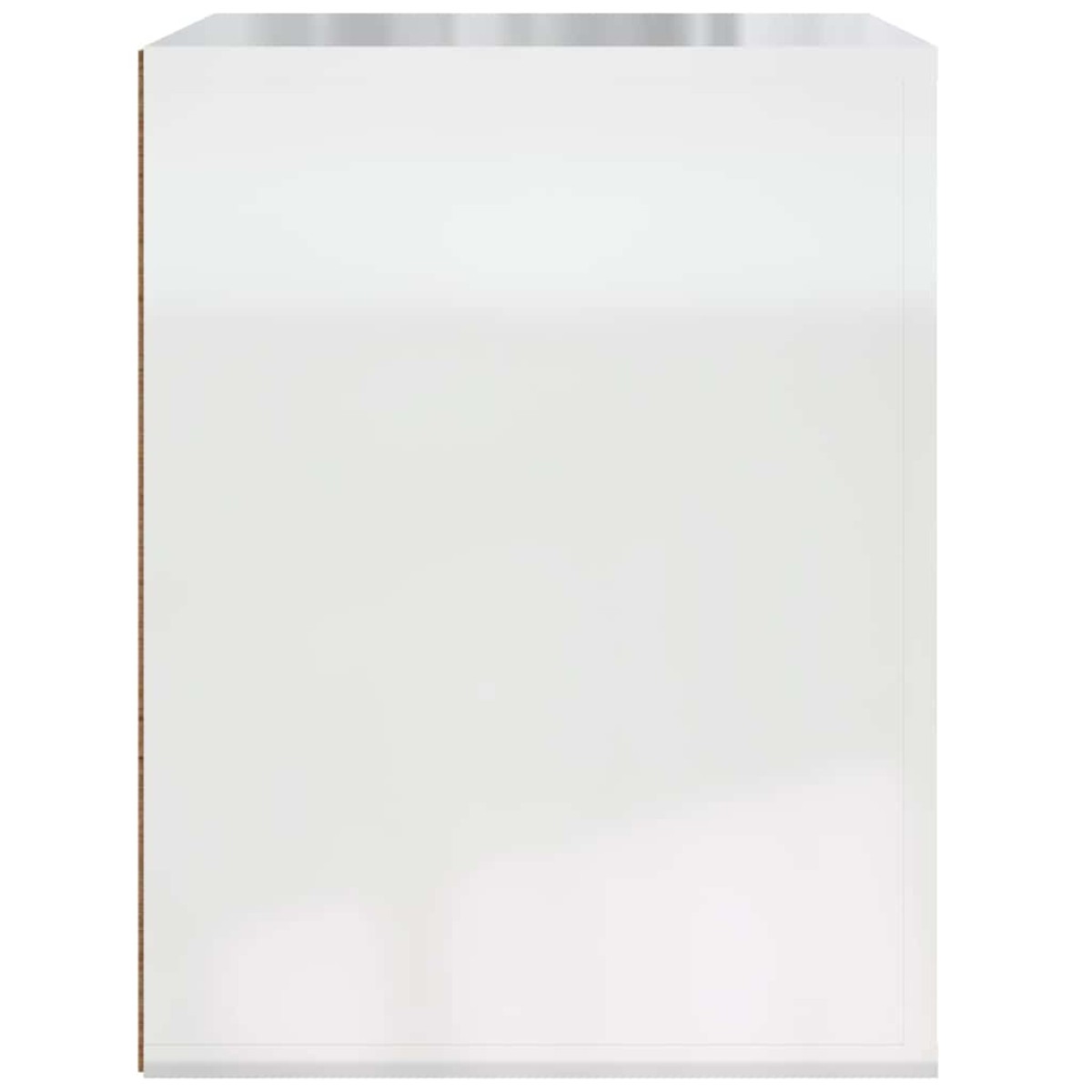 vidaXL Κομοδίνο Επιτοίχιο Γυαλιστερό Λευκό 50 x 36 x 47 εκ.
