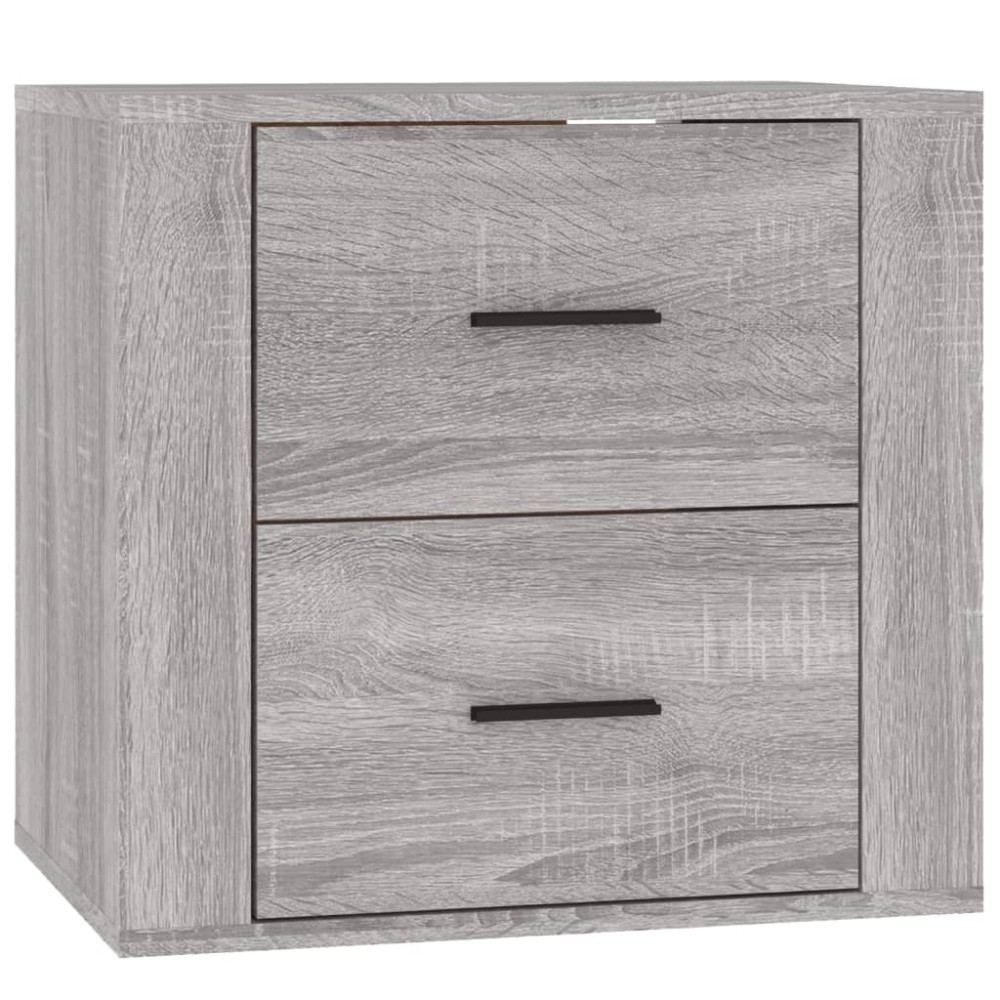 vidaXL Κομοδίνα Επιτοίχια Γκρι Sonoma 50x36x47 εκ.