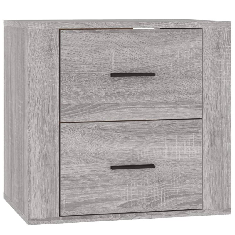 vidaXL Κομοδίνα Επιτοίχια Γκρι Sonoma 50x36x47 εκ.