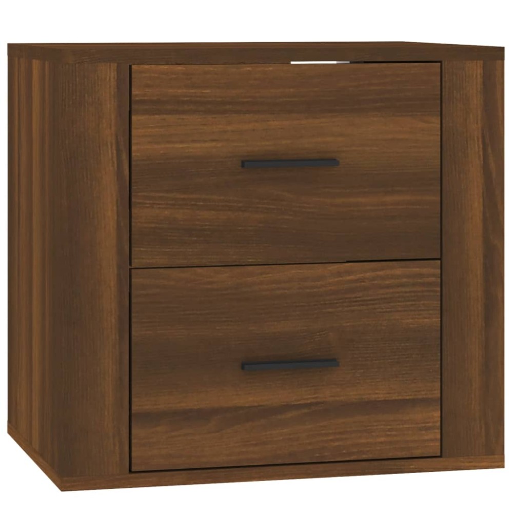 vidaXL Κομοδίνο Επιτοίχιο Καφέ Δρυς 50x36x47 εκ.