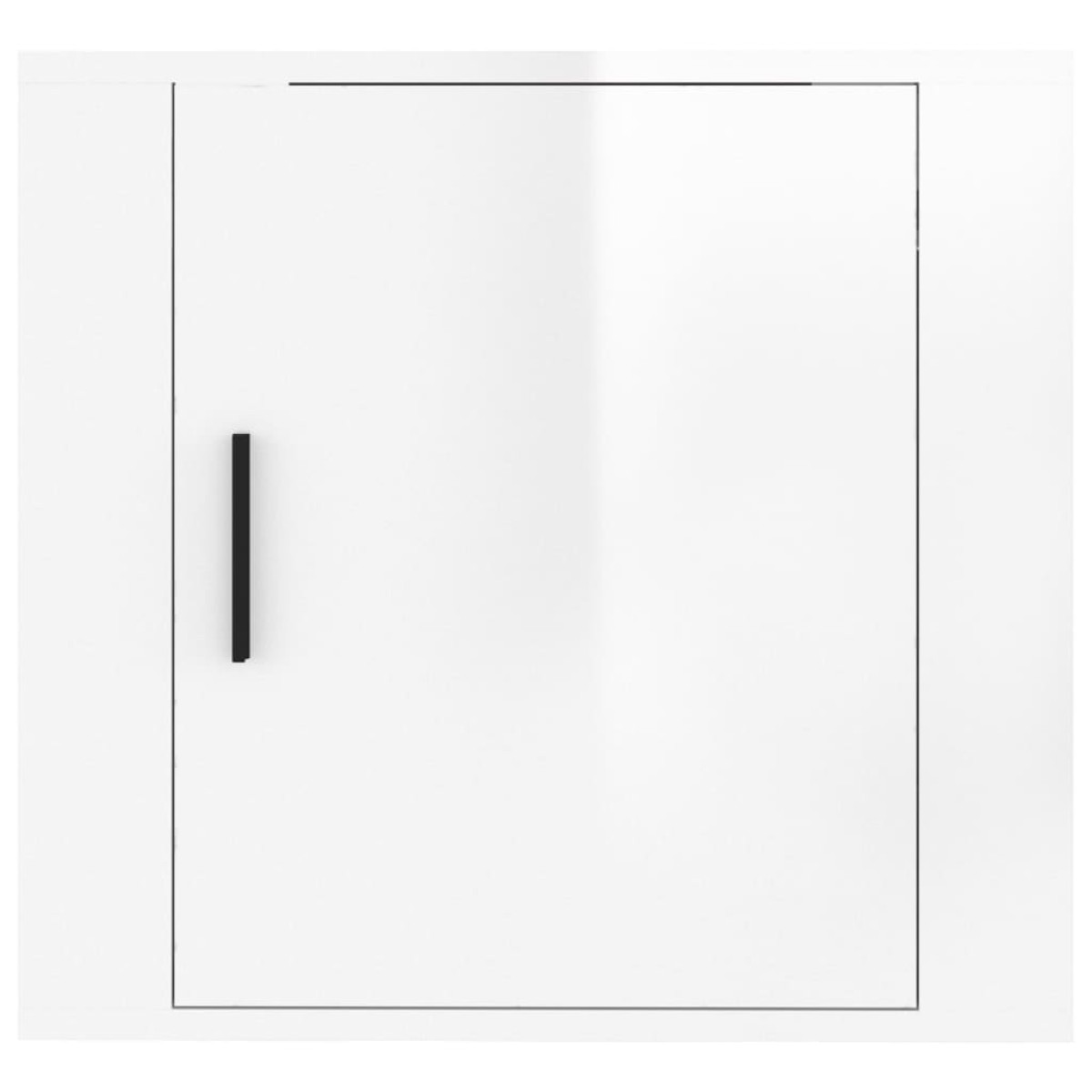 vidaXL Κομοδίνο Επιτοίχιο Γυαλιστερό Λευκό 50x30x47 εκ.