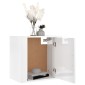 vidaXL Κομοδίνα Επιτοίχια 2 τεμ. Γυαλιστερό Λευκό 50x30x47 εκ.