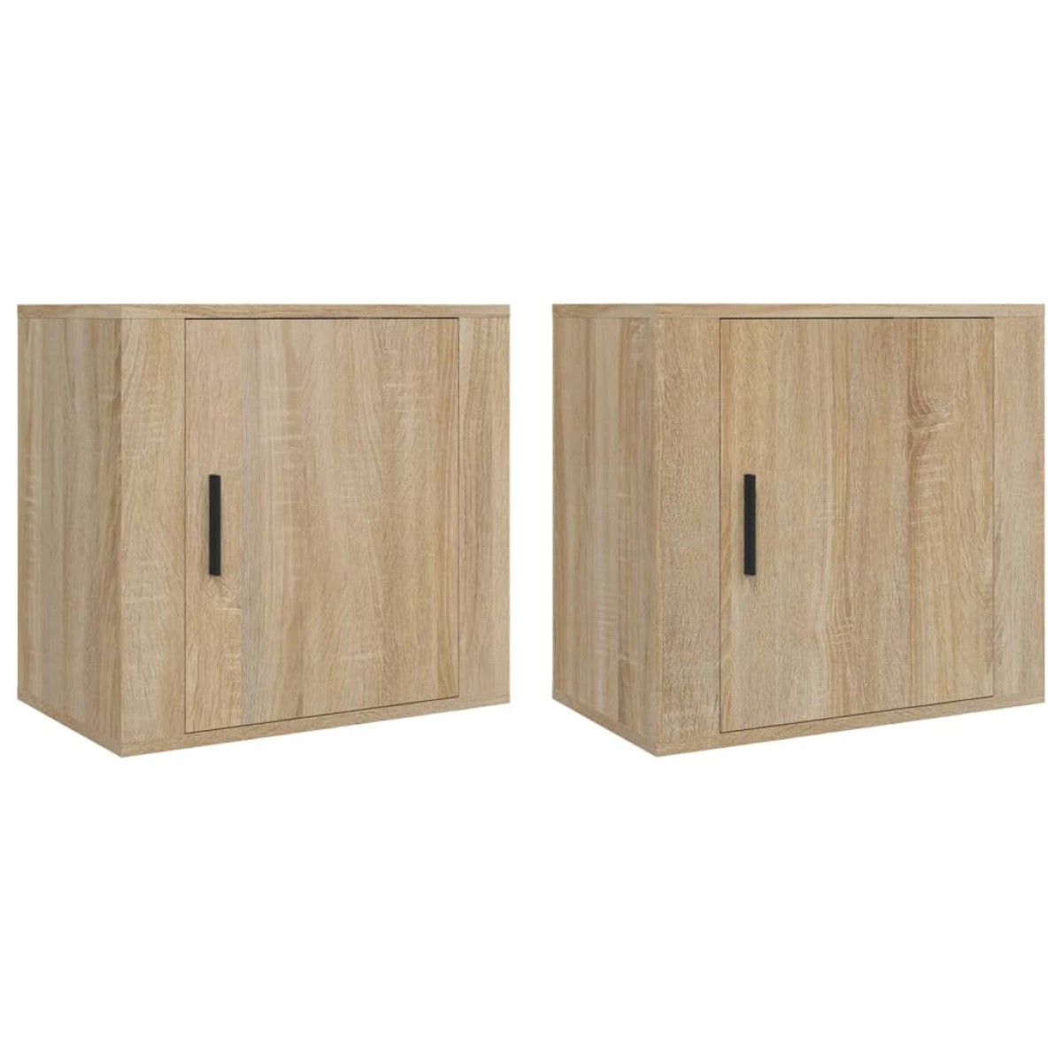 vidaXL Κομοδίνα Επιτοίχια 2 τεμ. Sonoma Δρυς 50x30x47 εκ.