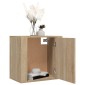 vidaXL Κομοδίνα Επιτοίχια 2 τεμ. Sonoma Δρυς 50x30x47 εκ.