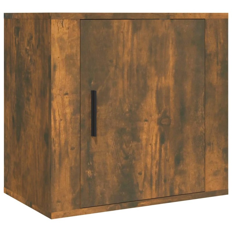 vidaXL Κομοδίνο Επιτοίχιο Καπνιστή Δρυς 50x30x47 εκ.