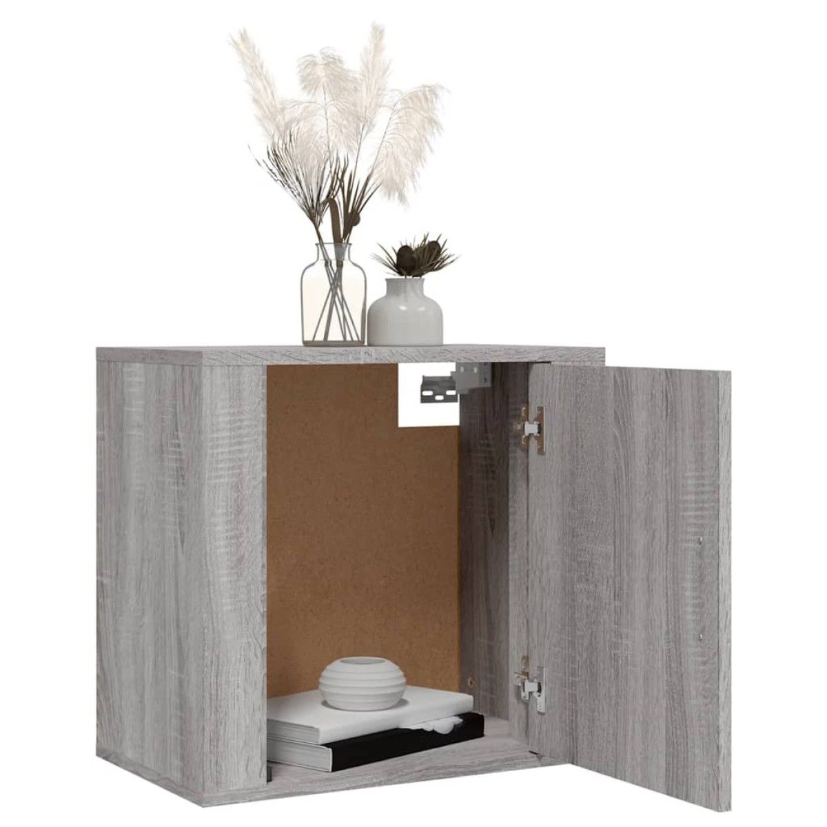 vidaXL Κομοδίνα Επιτοίχια Γκρι Sonoma 50x30x47 εκ.
