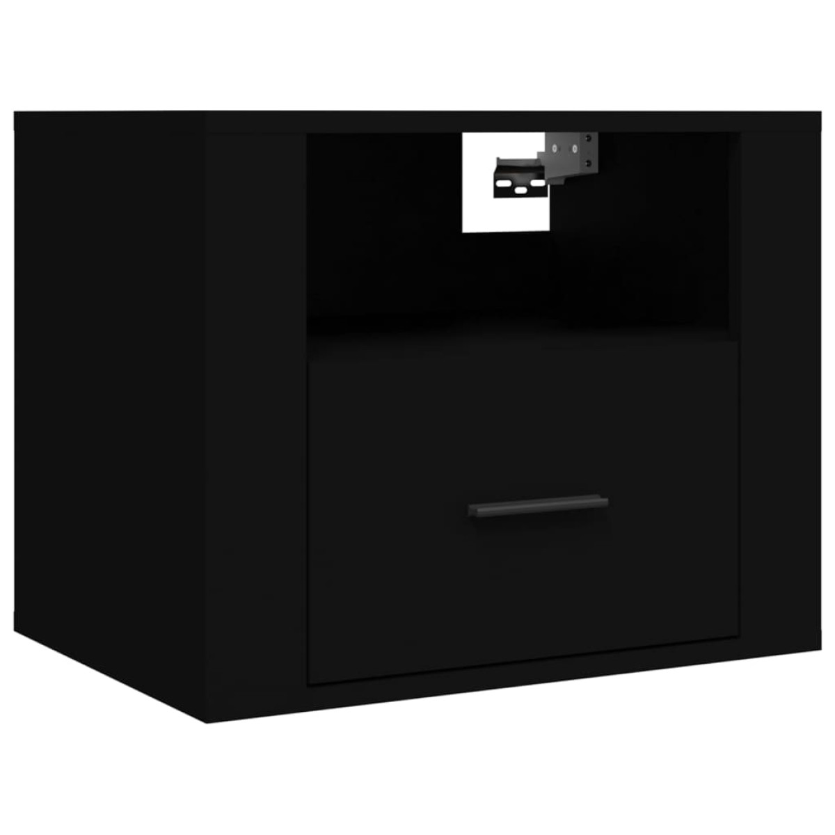 vidaXL Κομοδίνα Επιτοίχια 2 τεμ. Μαύρα 50x36x40 εκ.