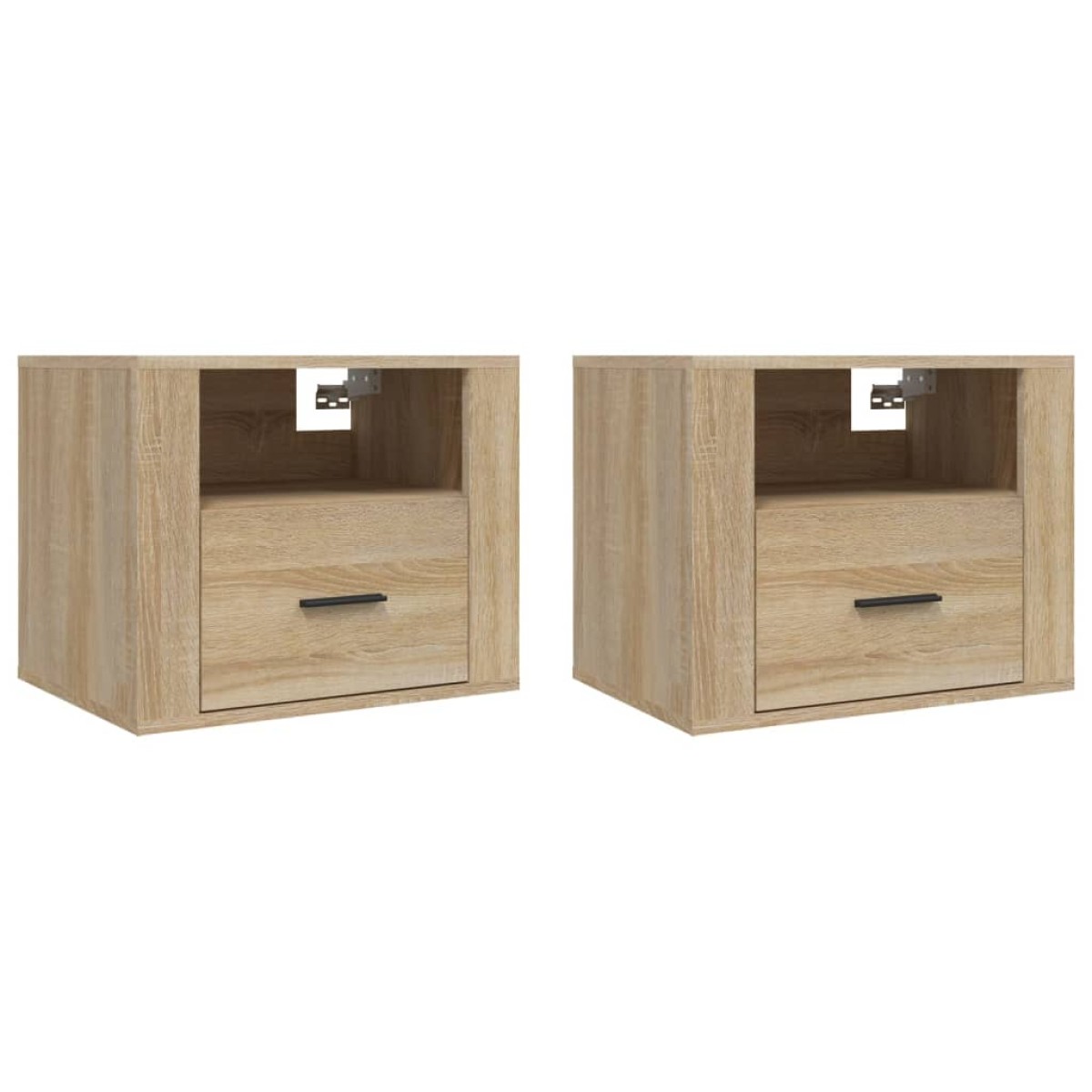 vidaXL Κομοδίνα Επιτοίχια 2 τεμ. Sonoma Δρυς 50x36x40 εκ.