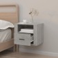 vidaXL Κομοδίνο Επιτοίχιο Γκρι Σκυροδέματος 50x36x40 εκ.