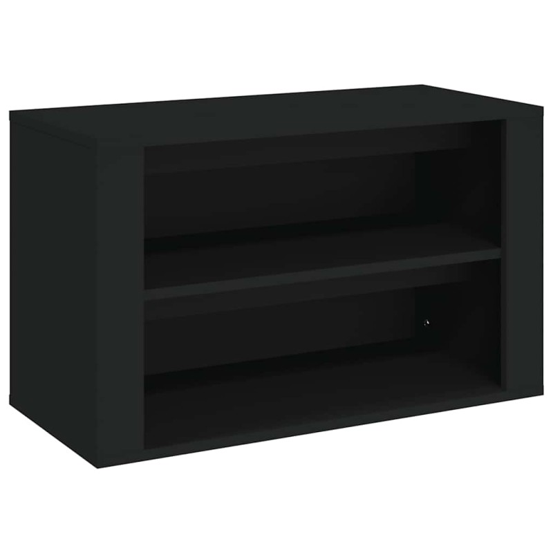 vidaXL Παπουτσοθήκη Μαύρη 75x35x45 εκ. από Επεξεργασμένο Ξύλο