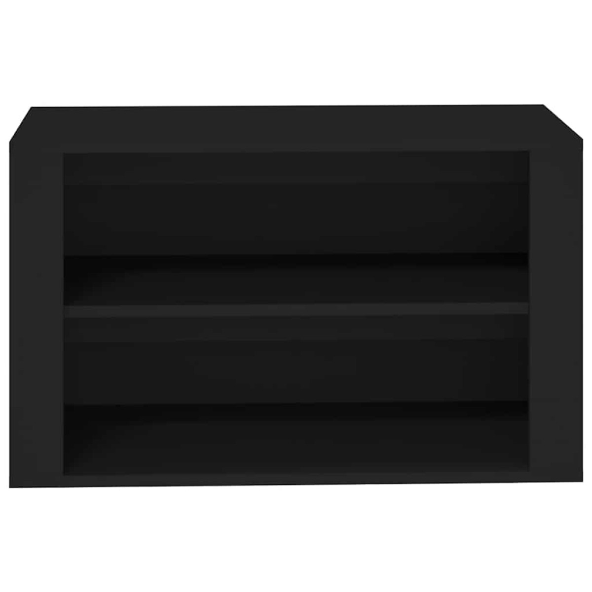 vidaXL Παπουτσοθήκη Μαύρη 75x35x45 εκ. από Επεξεργασμένο Ξύλο