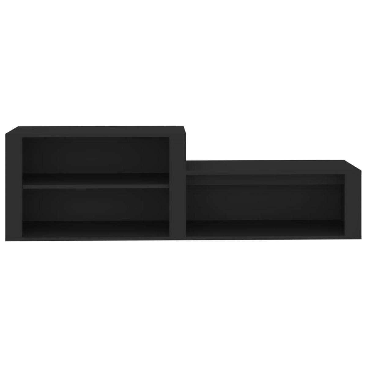 vidaXL Παπουτσοθήκη Μαύρο 150x35x45 εκ. από Επεξεργασμένο Ξύλο