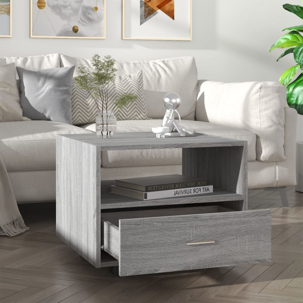 vidaXL Τραπεζάκι Σαλονιού Γκρι Sonoma 55x55x40 εκ. Επεξεργασμένο Ξύλο