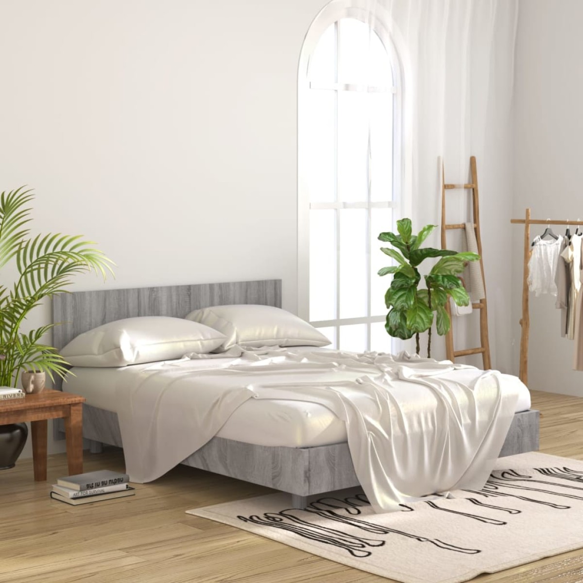vidaXL Κεφαλάρι Κρεβατιού Γκρι Sonoma 160x1,5x80 εκ. Επεξεργ. Ξύλο