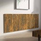 vidaXL Κεφαλάρι Τοίχου Καπνιστή Δρυς 240x1,5x80 εκ. Επεξεργασμένο Ξύλο