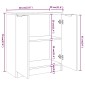 vidaXL Ντουλάπι Γκρι Sonoma 60 x 30 x 70 εκ. από Επεξεργασμένο Ξύλο