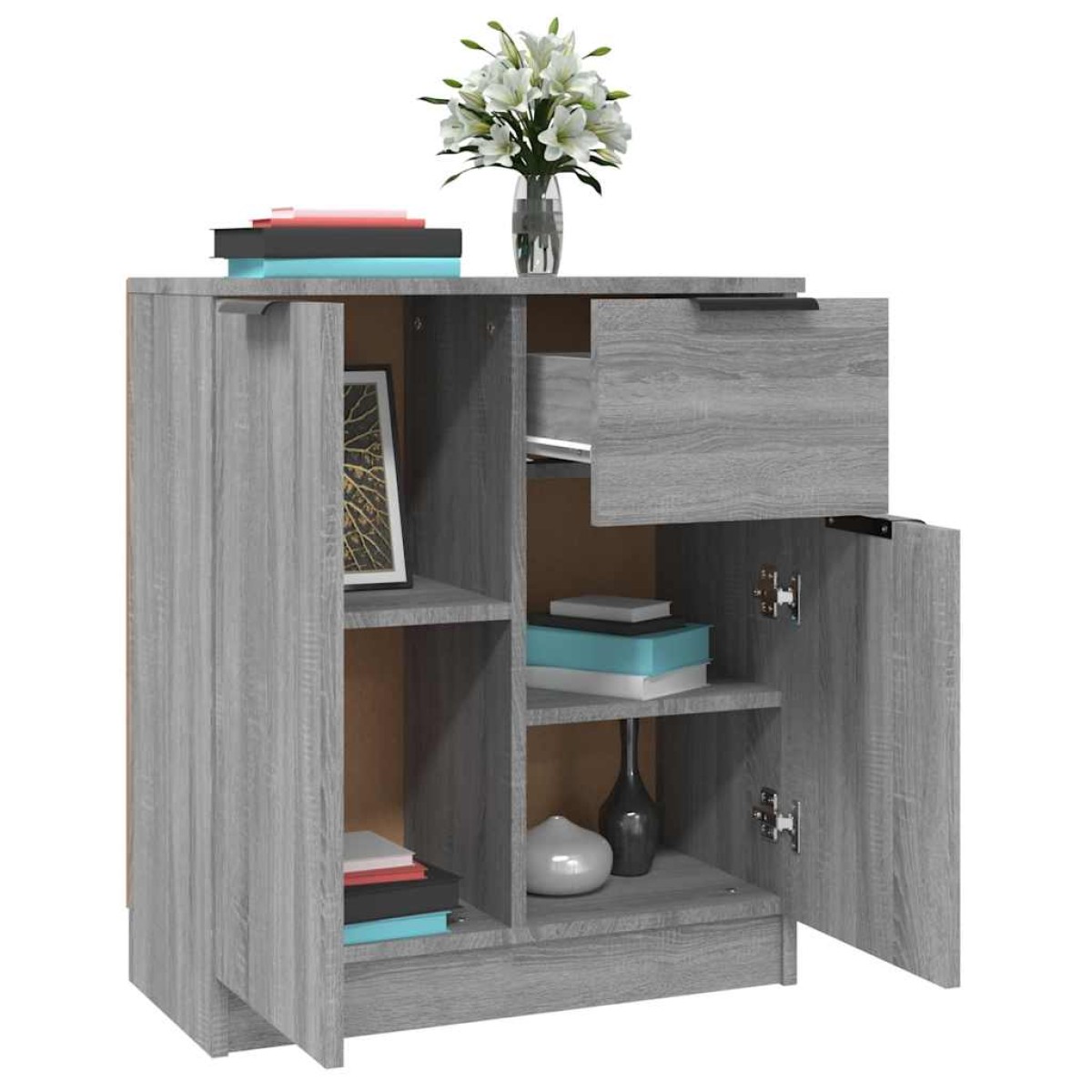 vidaXL Μπουφές Γκρι Sonoma 60x30x70 εκ. από Τεχνητό Ξύλο