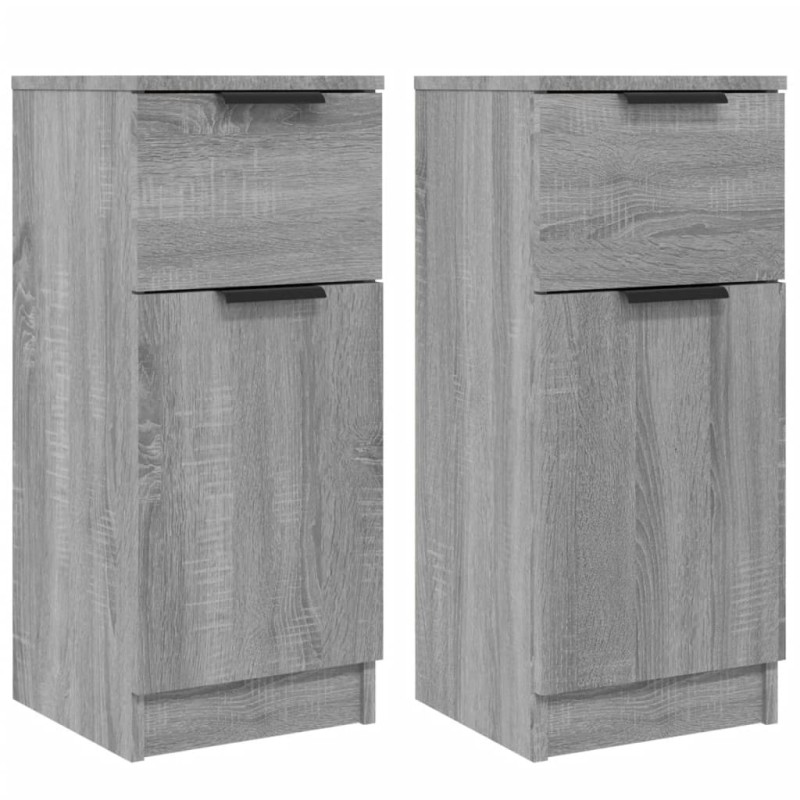 vidaXL Ντουλάπια 2 τεμ. Γκρι Sonoma 30x30x70 εκ. Επεξεργασμένο Ξύλο