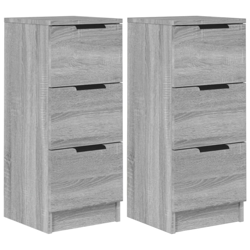 vidaXL Ντουλάπια 2 τεμ. Γκρι Sonoma 30x30x70 εκ. Επεξεργασμένο Ξύλο