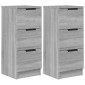 vidaXL Ντουλάπια 2 τεμ. Γκρι Sonoma 30x30x70 εκ. Επεξεργασμένο Ξύλο