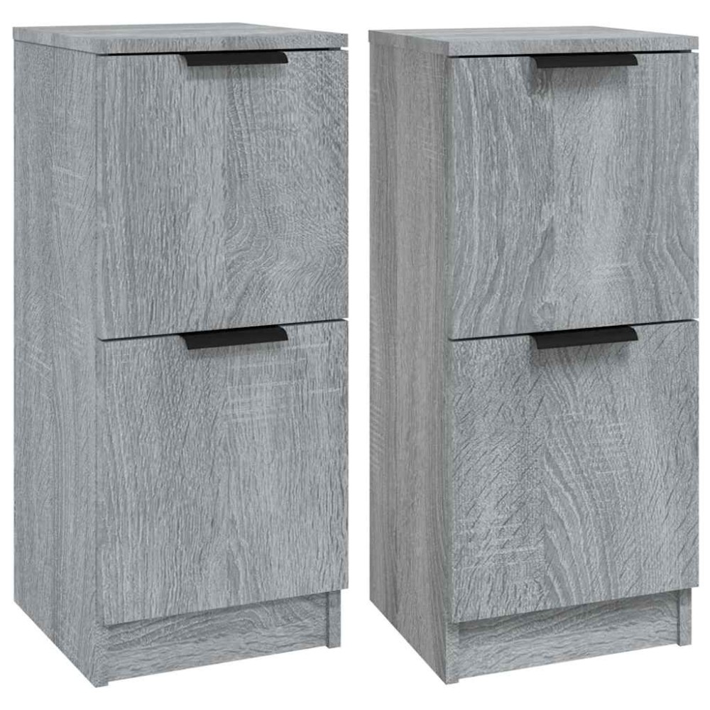 vidaXL Ντουλάπια 2 τεμ. Γκρι Sonoma 30x30x70 εκ. Επεξεργασμένο Ξύλο