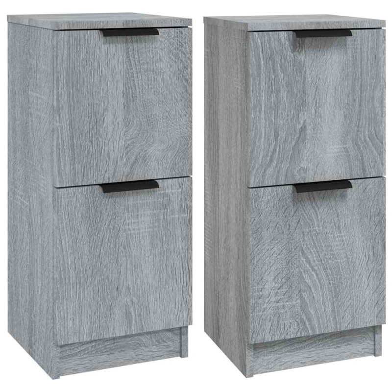 vidaXL Ντουλάπια 2 τεμ. Γκρι Sonoma 30x30x70 εκ. Επεξεργασμένο Ξύλο
